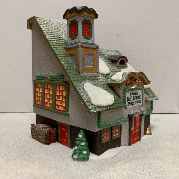 Dept 56 Santa's Bell Repair North Pole Village Lighted Christmas Building 1996 - Picture 9 of 10